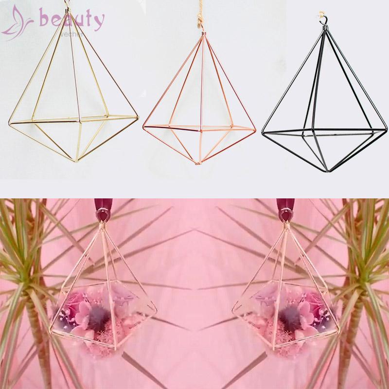 Unique Hanger Furnishing Design Basket Decoration Air Plant Flower Pot Ornament Wall Holder Garden Hanging geometric