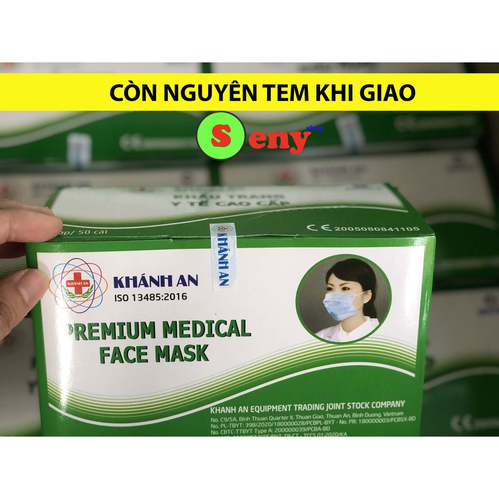 Khẩu trang y tế 4 lớp kháng khuẩn Khánh An - Màu xanh (50 cái/hộp) | BigBuy360 - bigbuy360.vn