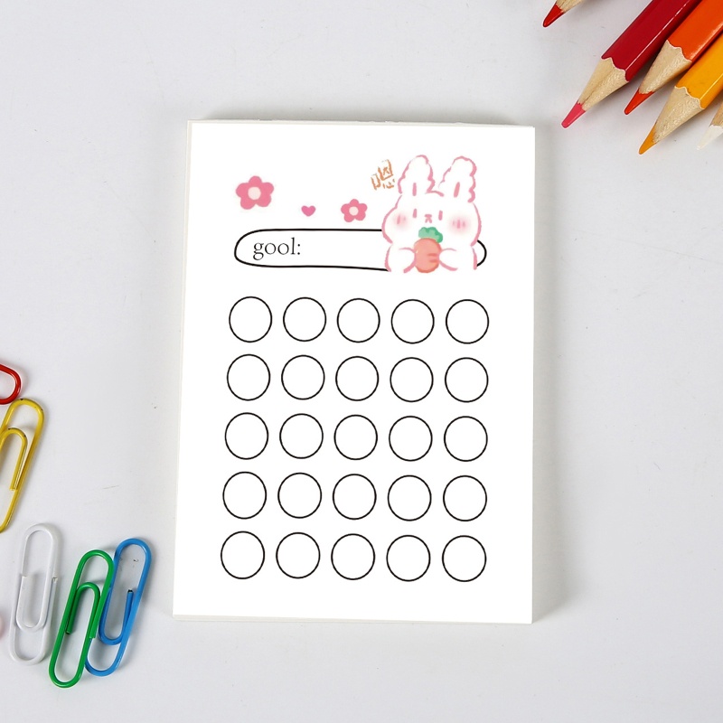 Bộ 50 Giấy Ghi Chú Họa Tiết Trái Cây Và Gấu Dễ Thương Kích Thước 7X10Cm