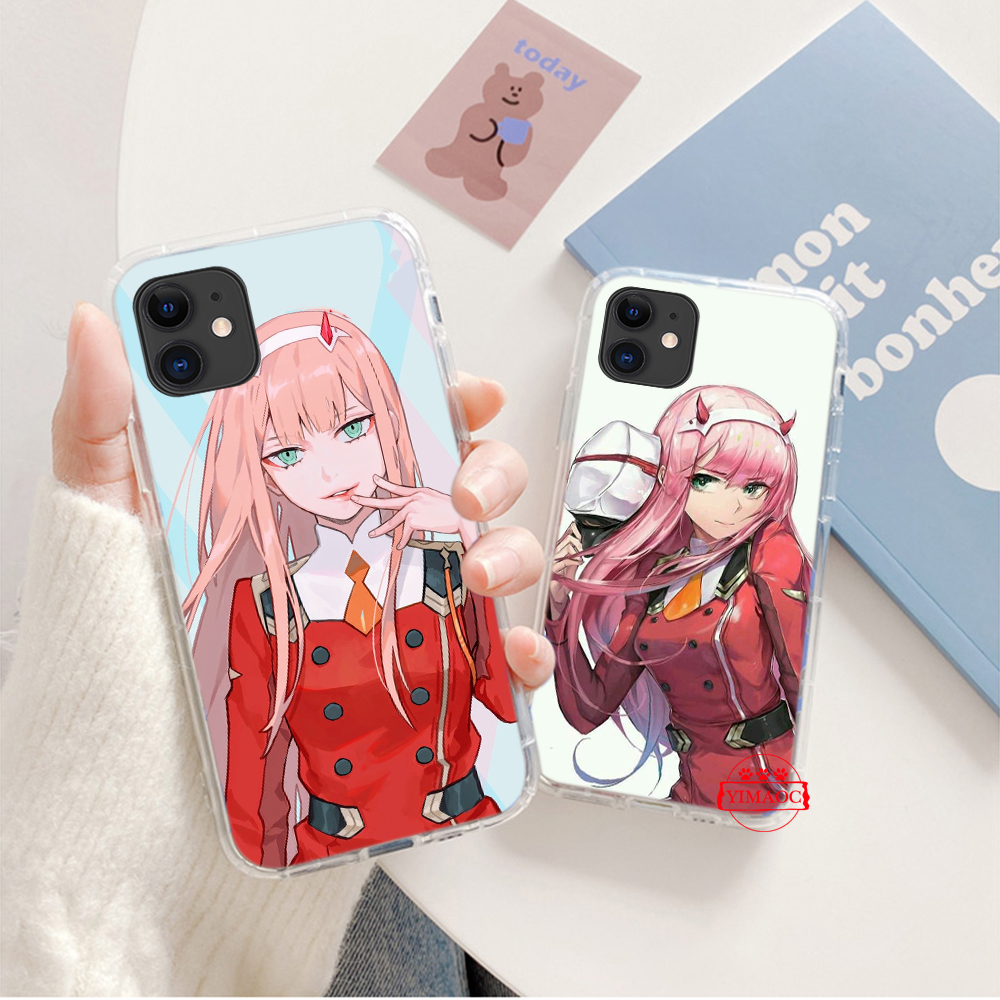 iPhone 5 5S SE 2020 6 6S 7 8 Plus X Transparent soft Case 20GBY franxx wiki zero two anime