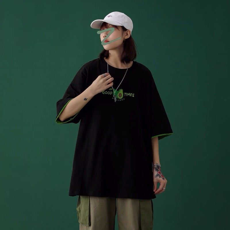 [ Có Ảnh Thật ] Áo thun tay lỡ form rộng unisex - Áo phông nam nữ oversize - T shirt trái bơ a