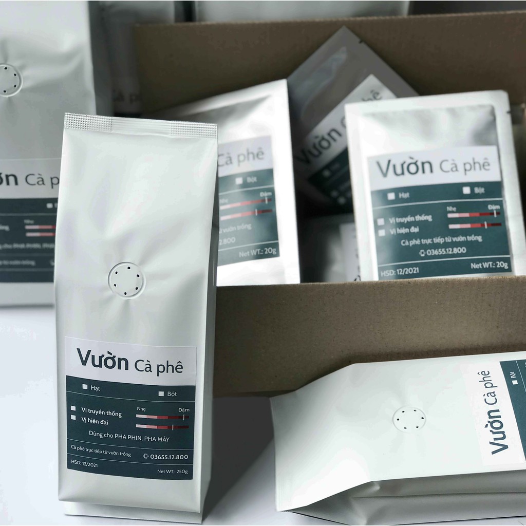 500G Cà phê VỊ TRUYỀN THỐNG, Robusta nguyên chất rang xay, pha phin pha máy Vườn Cà phê