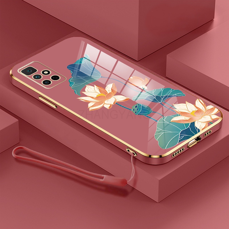 Ốp lưng Redmi 10 Redmi 10 prime ốp điện thoại Redmi 10 Redmi 10 prime Ốp Điện Thoại TPU Dẻo Mạ Màu Họa Tiết Hoa Sen Sang Trọng