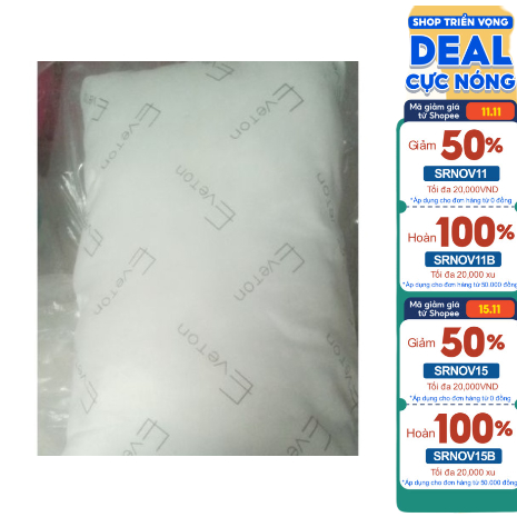 Ruột gối đầu trẻ em bông sơ trắng sạch kích thước 30*50 MỚI