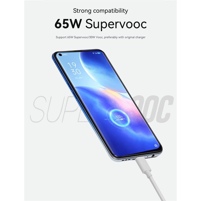 OPPO Dây Cáp Sạc 65w 6A 5A Reno 7 5g 5 Pro 6 Lite 4 3 Find X5 Pro X X2 X3 Neo Vooc Kabel Chất Lượng Cao