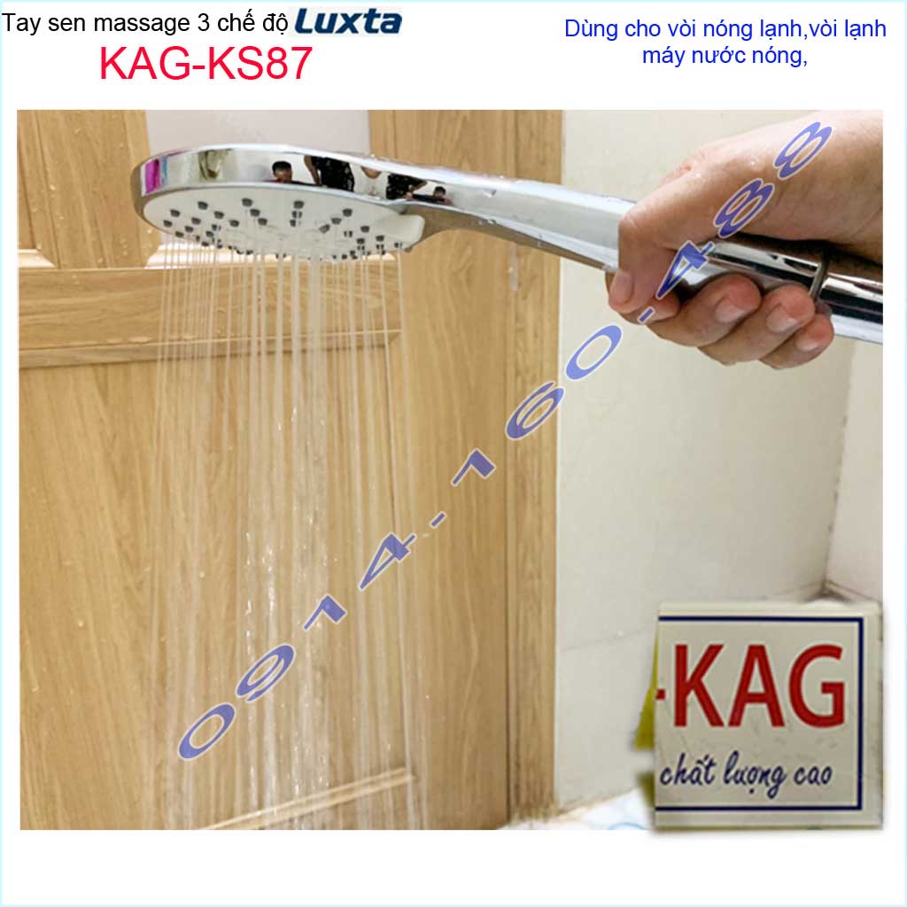 Vòi sen tắm Luxta KAG-KS87 trọn bộ có dây, Best Sales shower head vòi hoa sen tia nước mạnh sử dụng tốt