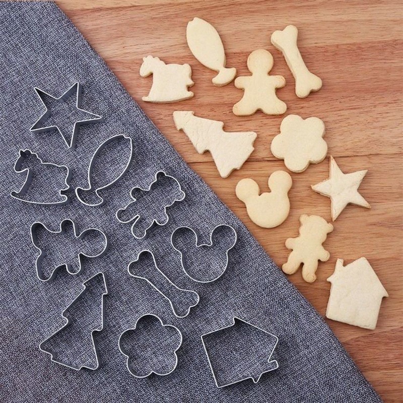 Khuôn nhấn bánh quy cookie/bánh dứa nhiều mẫu