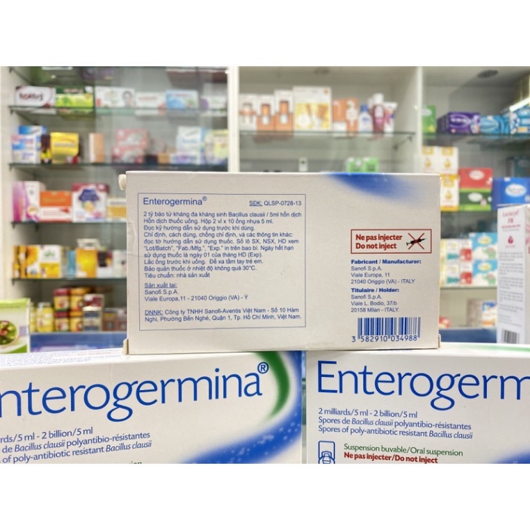 [Chính hãng] ENTEROGERMINA - Hộp 20 ống men tiêu hóa / men vi sinh đường ruột - Date mới