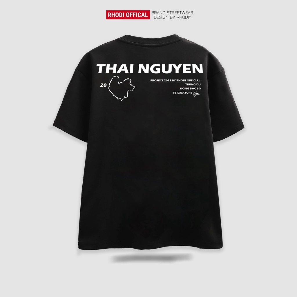 Áo thun local brand RHODI phông cổ tròn tay lỡ unisex nam nữ thế hệ genz Text Thái Nguyên