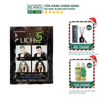 Thuốc nhuộm tóc,dầu gội nhuộm tóc thảo dược  Lich5 gội là đen sau 5 phút từ 8 loại thảo dược thiên nhiên không hóa chất