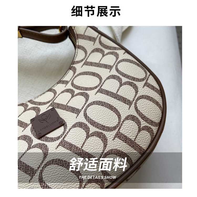 Túi Đeo JASMIN NOIR Chéo In Chữ Màu Tương Phản Thời Trang Cho Nữ