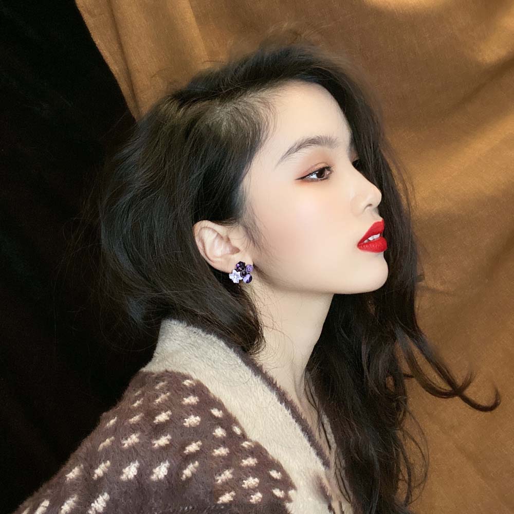 Khuyên Tai Nữ Hình Hoa Thời Trang Hàn Quốc 925