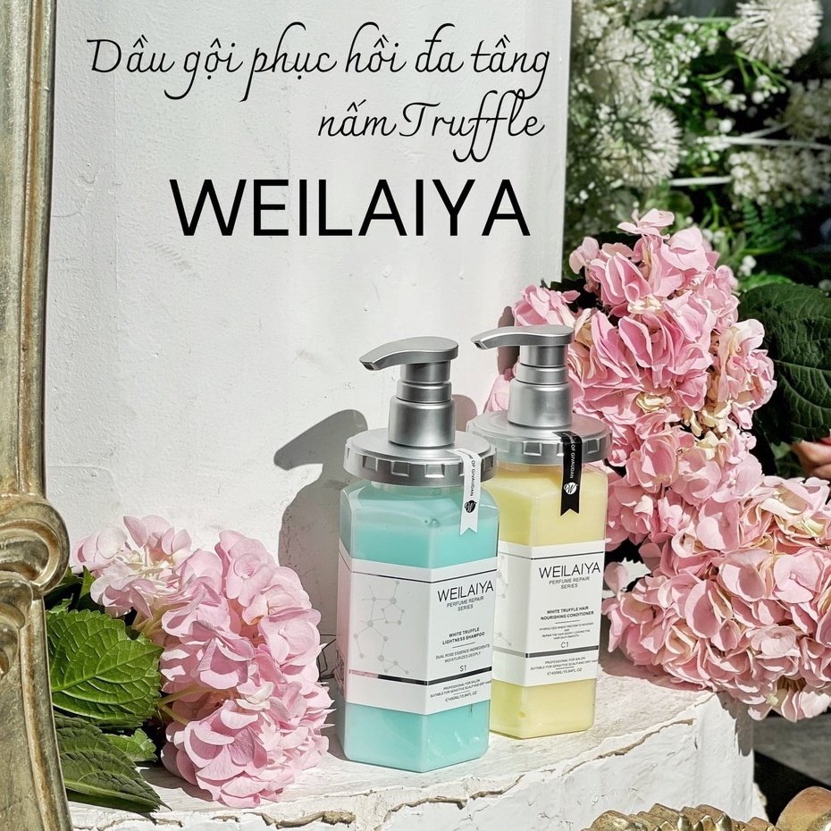 Bộ Dầu Gội Xả Phục Hồi Đa Tầng Nấm Truffle Weilaiya (450mlx450ml)