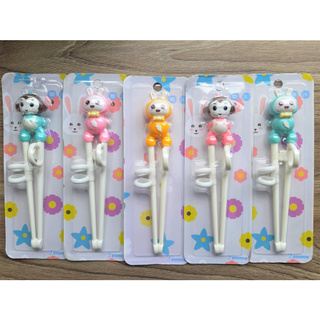 Set đũa tập gấp 3 món (Thìa, Dĩa, Đũa xỏ ngón) inox kèm hộp đựng cho bé