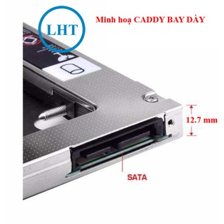 Khay Ổ Cứng Caddy Bay HDD SSD SATA 3 9.5mm/12.7mm - Lắp Ổ Cứng Thứ 2 cho Laptop - chất liệu Nhôm