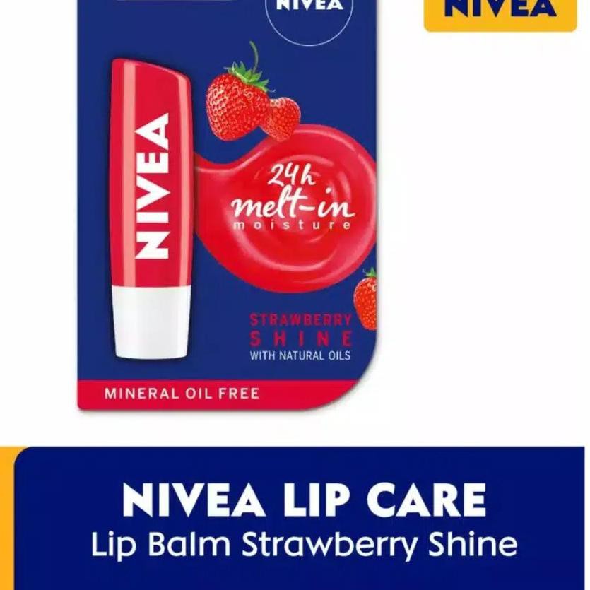 (Hàng Mới Về) Son Dưỡng Môi Chiết Xuất Dâu Tây NIVEA 4.8gr / 5.5ml / 24h NIVEA | BigBuy360 - bigbuy360.vn