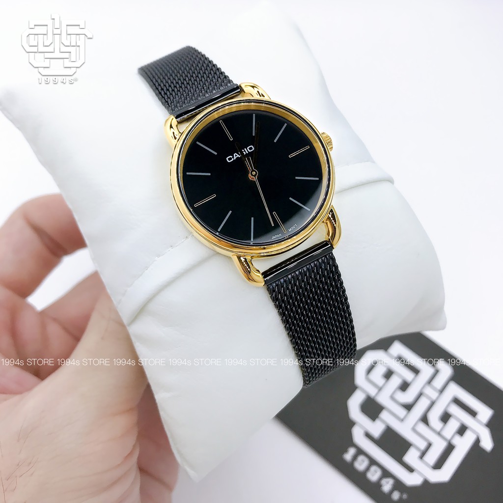 Đồng hồ nữ Casio LTP-E412 / LTP-E412MGB-1A dây thép không gỉ, chống nước 50m, size 30mm, hàng chính hãng