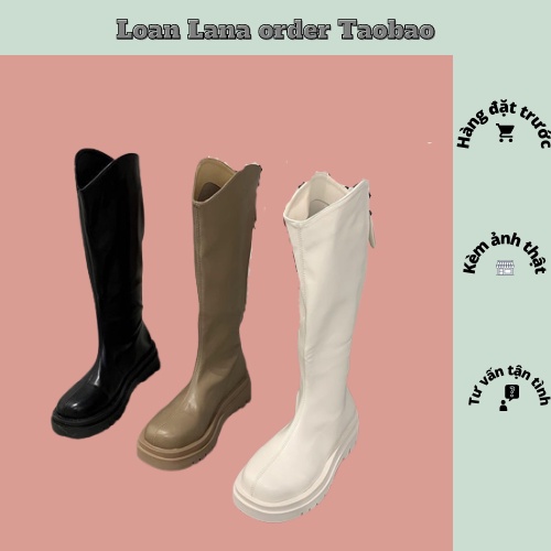 GIÀY BOOT ĐÙI KHOÉT CỔ KHOÁ SAU