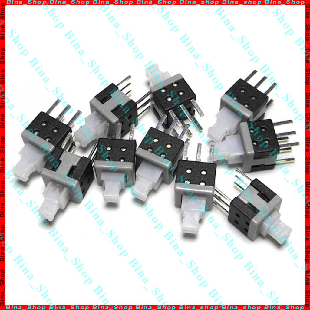 [10 cái] Nút nhấn 5.8mm tự khóa trạng thái, Công tắc ON/OFF mini