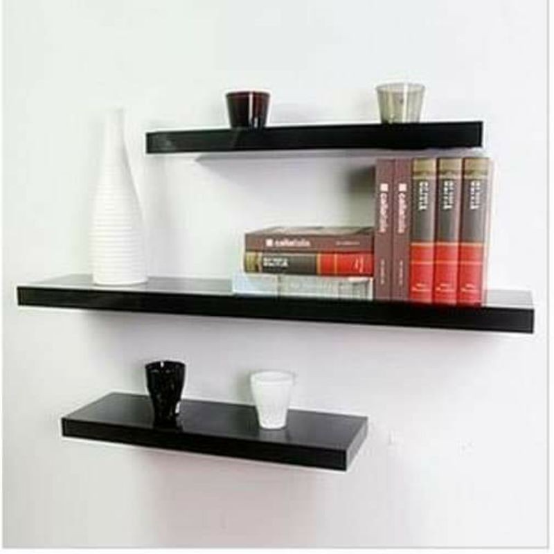 [Mã LIFE20KALL giảm 10% đơn 50K] kệ gỗ trang trí treo tường - dấu chân - combo set 3 thanh 40,50,60cm x 15cm