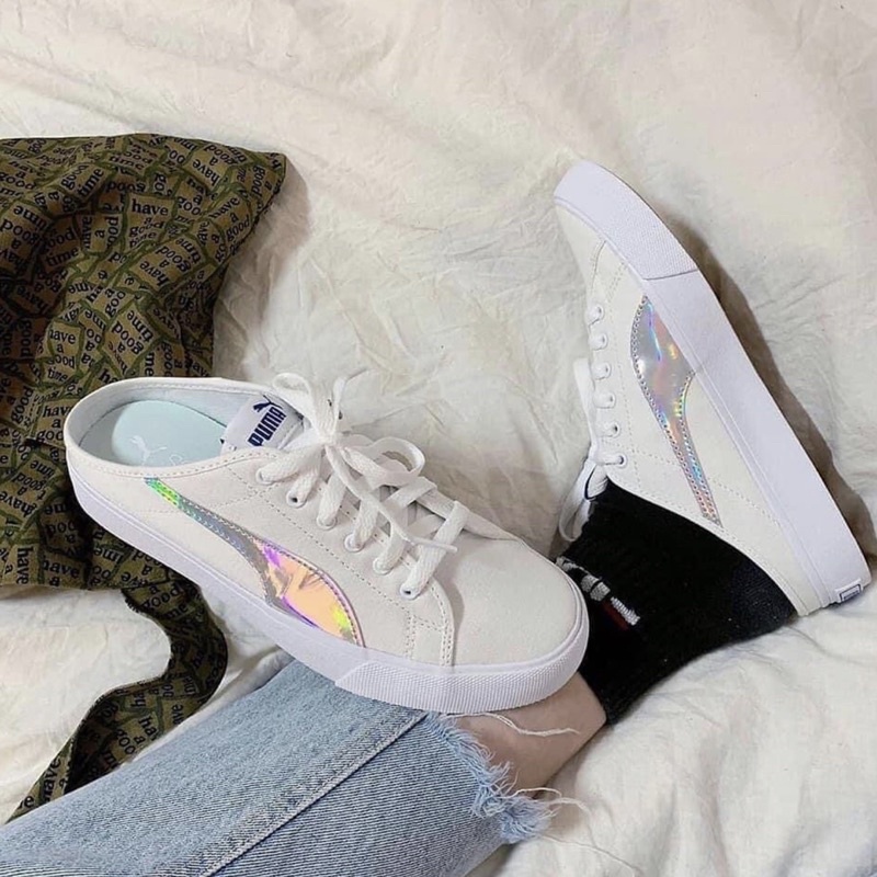 Giày sục Puma Bari Mule Hologram bill Hàn