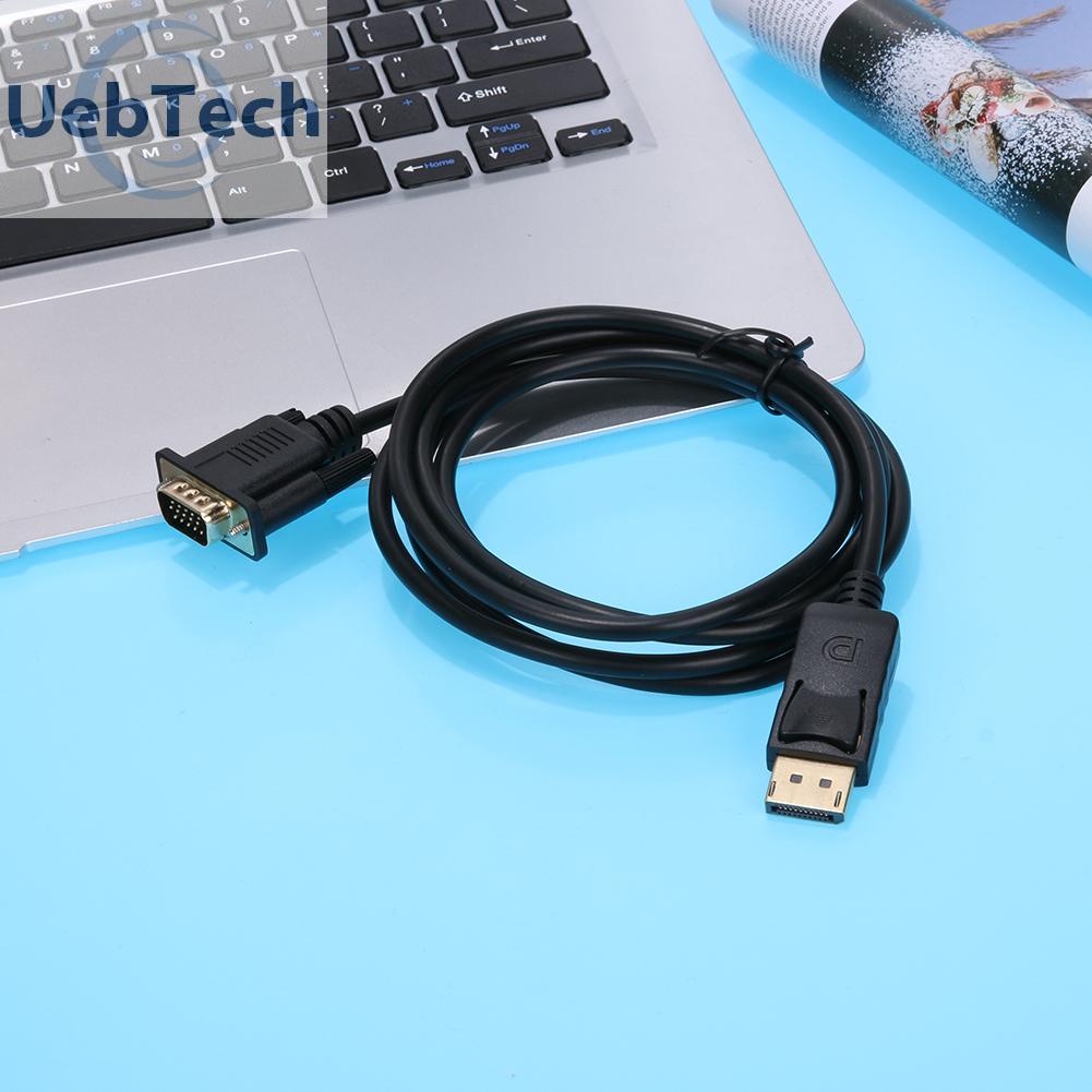 Uebtech 1.8m Thunderbolt Display Port DP to VGA Male Adapter Converter Cable