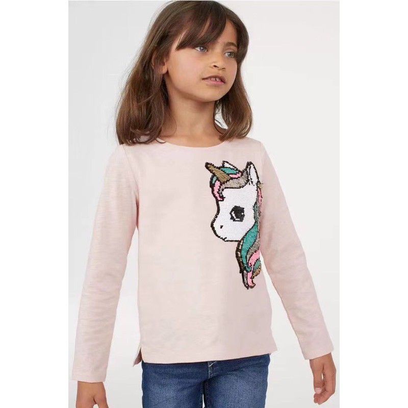 Áo cotton bé gái H.M biến hình