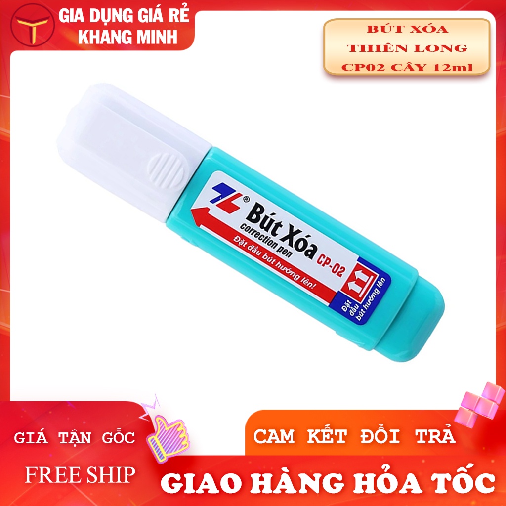 Bút Xóa Thiên Long CP-02 Cây 12ml Che Phủ Tốt, Nhanh Khô