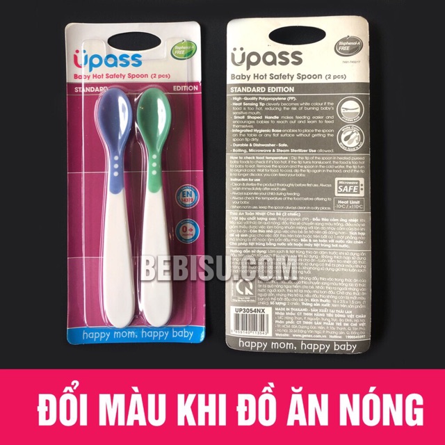 Set 2 thìa báo nóng đổi mầu Upass Thái Lan