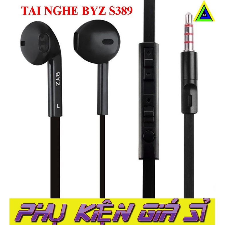 FREESHIP TỪ 99K Tai Nghe nhét tai S389 BYZ ĐEN + TRẮNG TAI NGHE BYZ 389