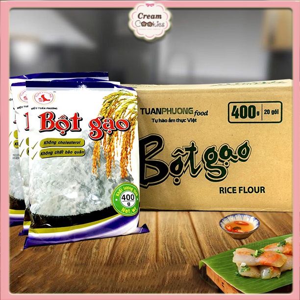 400 Bột Gạo TP Làm Bánh Bánh Cuốn, Bánh Canh, Bánh Căn, Bánh Bò, Bánh đậu Xanh, Bún Gạo, Bánh Bèo, Bánh Xèo