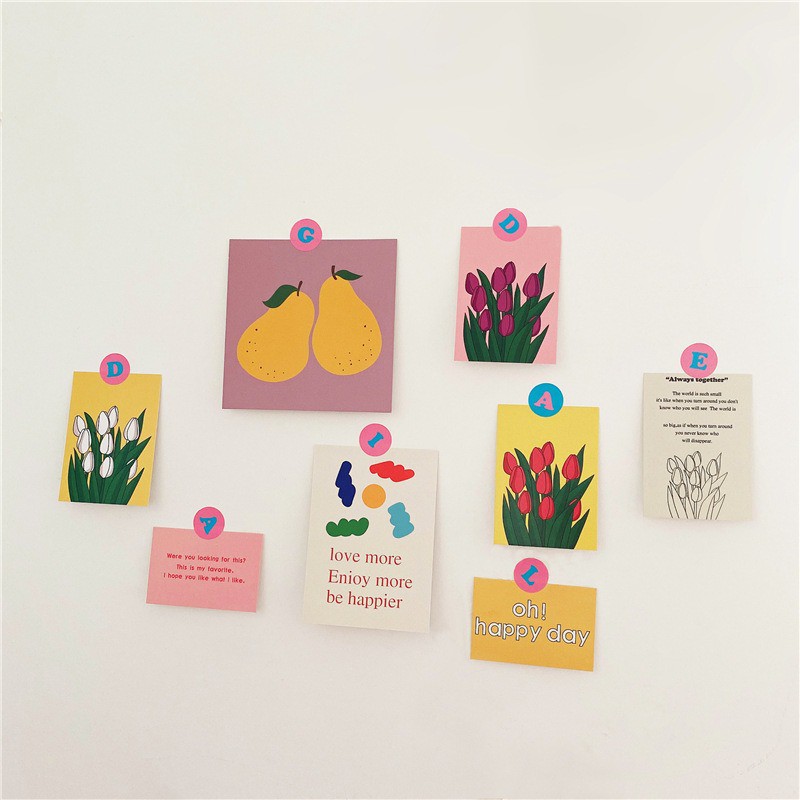 Phụ kiện decor chụp ảnh THỎ STATIONERY set poster tranh ảnh dán tường vintage trang trí phòng phông nền livestream