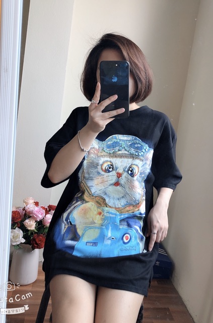 [ HÌNH THẬT, CÓ VIDEO] Áo phông nữ tay lỡ cổ tròn in hình hót hít gắn đá sang trọng | BigBuy360 - bigbuy360.vn