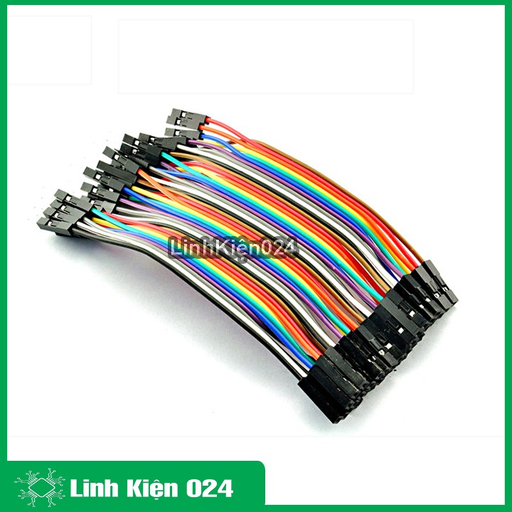 Tệp 10 Sợi Dây Nối 40P 7 Màu Dài 21Cm ( 2 Đầu Cái Cái )
