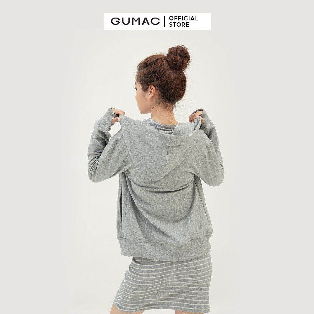 Áo khoác nữ chống nắng thiết kế basic, chất liệu da cá cao cấp GUMAC AB363
