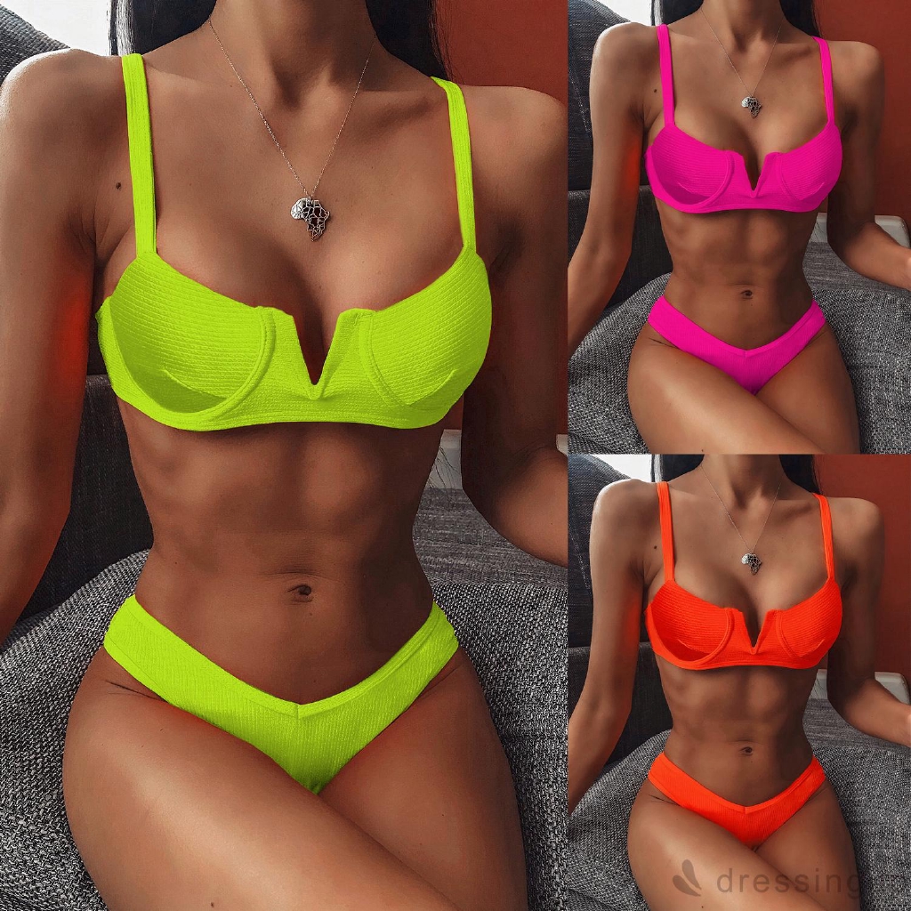 DRESSINGUP-Women Push-up Padded Bandage Bikini Set