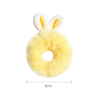 Chun buộc tóc tai thỏ lông mềm siêu cute