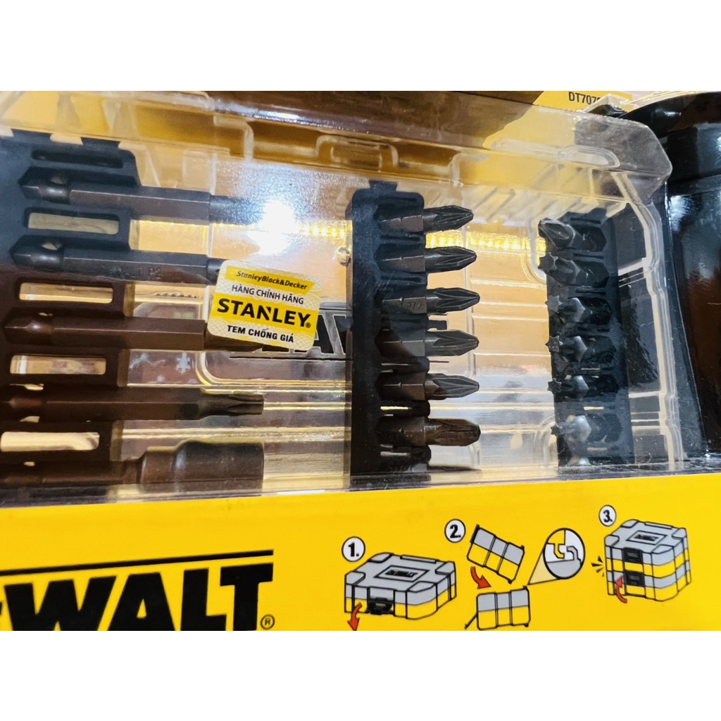 BỘ MŨI KHOAN, VẶN VÍT 25 CÁI DEWALT DT70707 MỚI 100% CHÍNH HÃNG NHẬP KHẨU ÚC