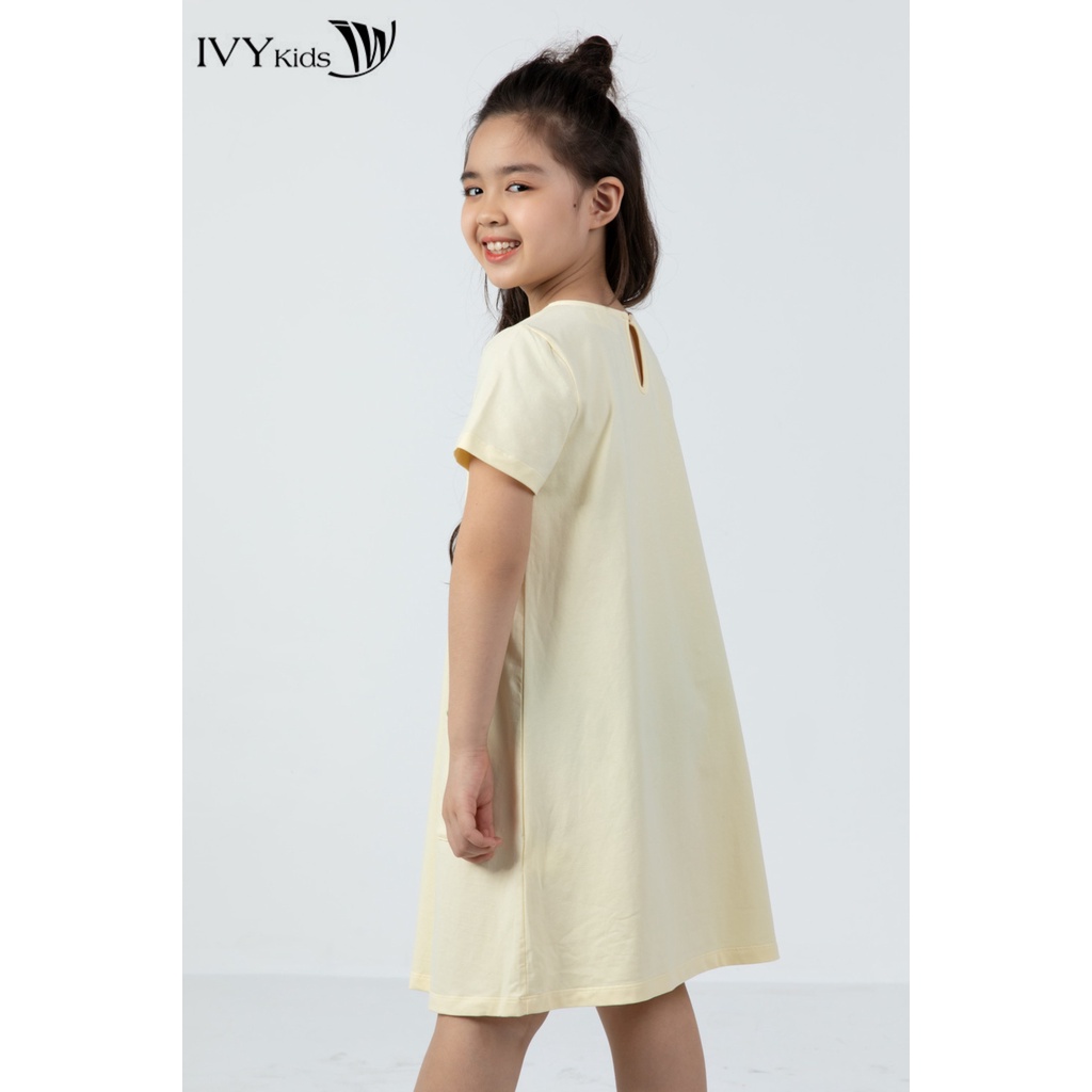 Đầm thun bé gái dáng suông IVY moda MS 42G1323