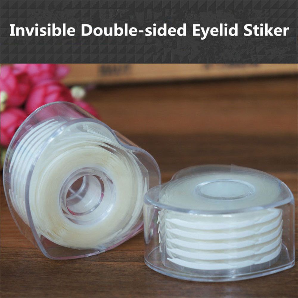 Bộ 220 cặp miếng dán kích mí thiết kế hai mặt bằng sợi tự nhiên dáng mỏng thoáng khí vô hình