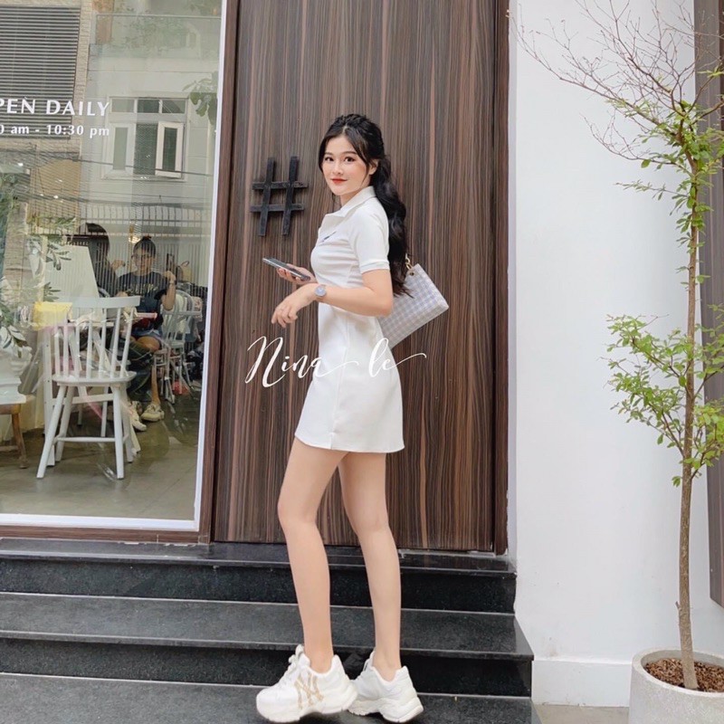[CÓ SẴN] ĐẦM POLO GẤU TAY NGẮN