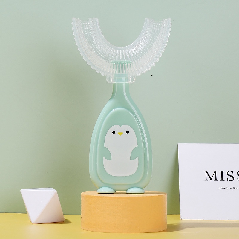 Bàn Chải Đánh Răng Silicone Hình Chữ U Cho Bé 0-13 Tuổi