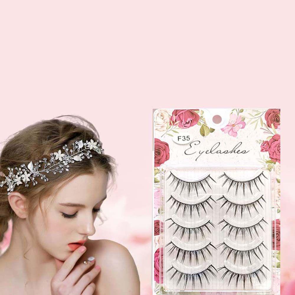 Bộ 5 Cặp Lông Mi Giả 3D Tự Nhiên Thời Trang Lâu Trôi