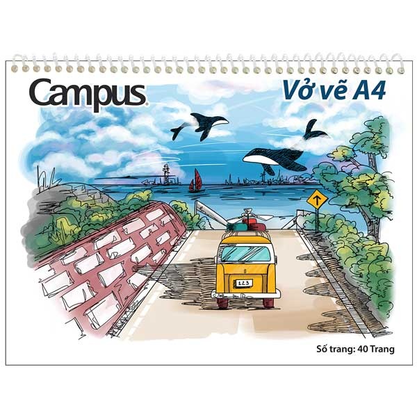 Vở Vẽ A4 40 trang Campus SKB-A4-40-1 - Hình Ô Tô