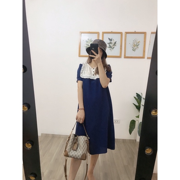 ĐẦM BẦU NGẮN TAY MÙA HÈ DÁNG SUÔNG PHA BOI THÊU TRẮNG SIÊU XINH (40-75kg)