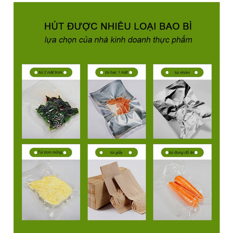 Máy hút chân không thực phẩm, Máy hút chân không P290 KHÔNG KÉN TÚI, BẢO HÀNH CHÍNH HÃNG 12 tháng tặng kèm túi hút