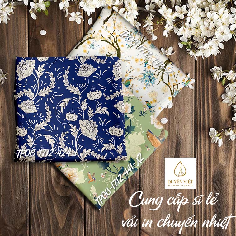 Vải Lụa Satin cao cấp in chuyển nhiệt- may áo dài, đầm thời trang, sơ mi thời trang, đồ bộ pijama cao cấp