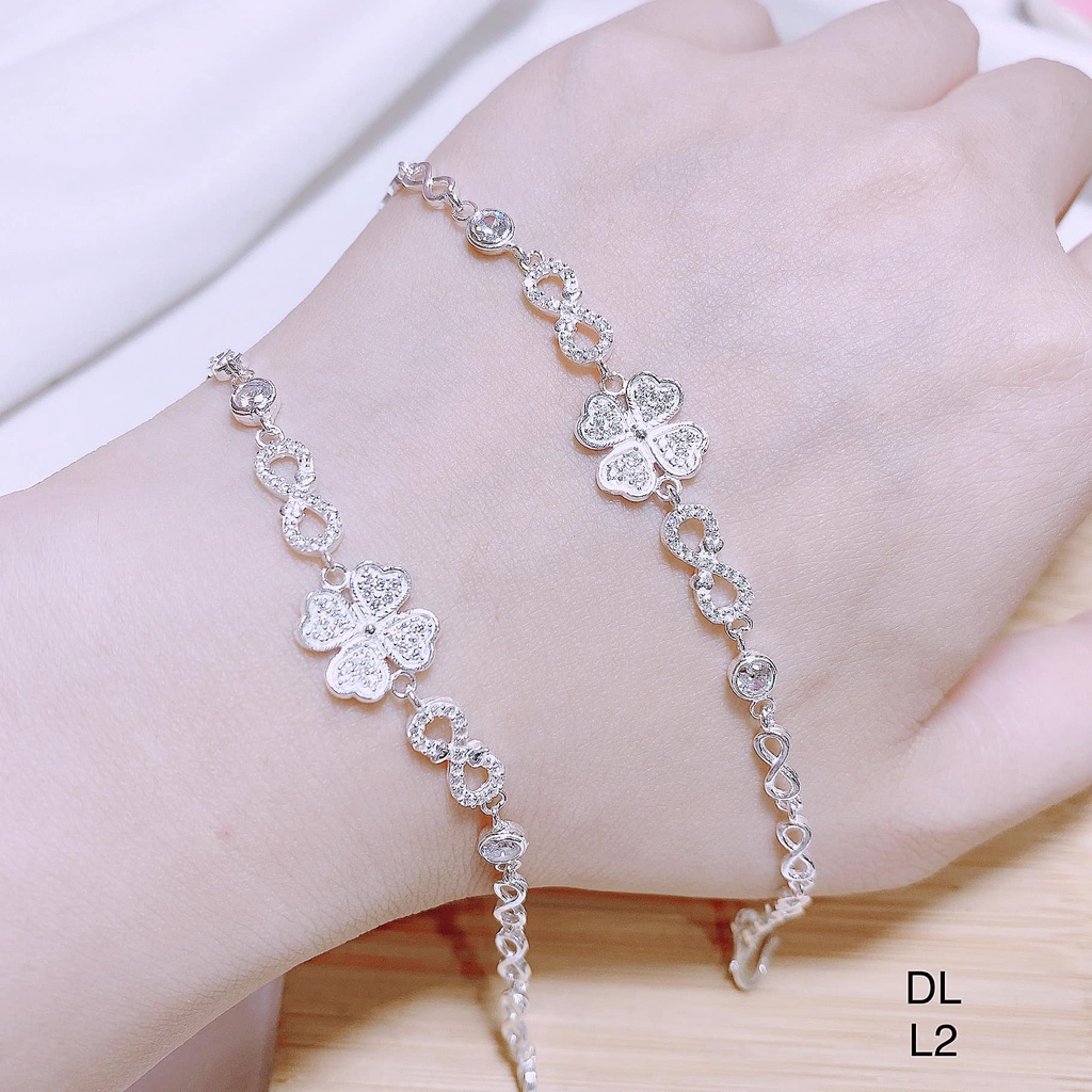 Lắc tay 4 lá bạc ta