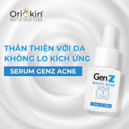 Serum Giảm Mụn Oriskin GenZ White Acne Serum ❤️[ CHÍNH HÃNG ] ❤️ Loại Bỏ Các Loại Mụn Viêm, Trứng Cá Và Mụn Đầu Đen 15ml