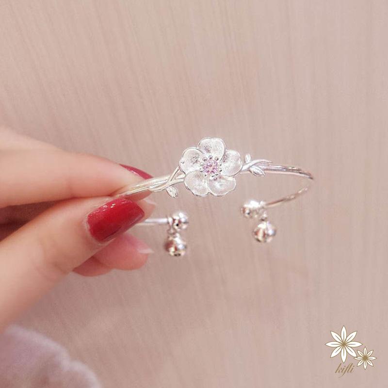 Vòng Tay Hoa Anh Đào Chuông Đơn Giản Làm Quà Tặng Sinh Nhật Cho Bạn Gái / Cặ